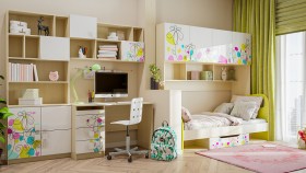 Детская комната Флёр (Белый/корпус Клен) в Тамбове - tambov.katalogmebeli.com | фото