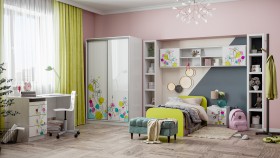 Детская комната Флер (Белый/корпус Выбеленное дерево) в Тамбове - tambov.katalogmebeli.com | фото