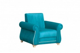 Кресло для отдыха "Порто" (велюр киви бирюза / микровельвет крем) в Тамбове - tambov.katalogmebeli.com | фото