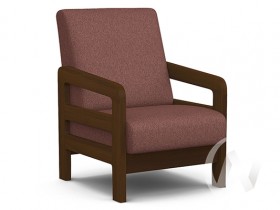 Кресло отдыха Вега-34 (орех лак/UNO BERRY) в Тамбове - tambov.katalogmebeli.com | фото 1