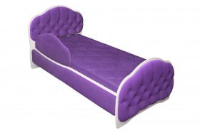 Кровать 160 Гармония 32 Фиолетовый (мягкий бортик) в Тамбове - tambov.katalogmebeli.com | фото