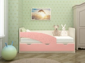 Кровать Бабочки 1,6м (Розовый металлик) в Тамбове - tambov.katalogmebeli.com | фото 1