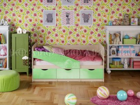 Кровать Бабочки 2,0м (Салатовый металлик) в Тамбове - tambov.katalogmebeli.com | фото