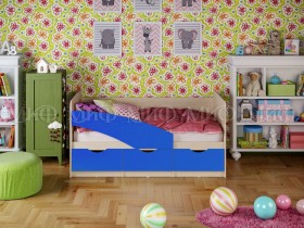 Кровать Бабочки 2,0м (Синий матовый) в Тамбове - tambov.katalogmebeli.com | фото