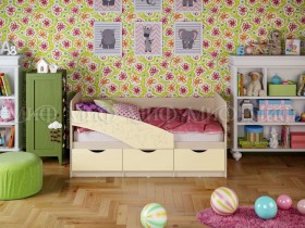 Кровать Бабочки 2,0м (Ваниль матовый) в Тамбове - tambov.katalogmebeli.com | фото