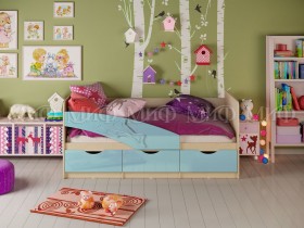 Кровать детская 1,6м Дельфин (Голубой матовый) в Тамбове - tambov.katalogmebeli.com | фото