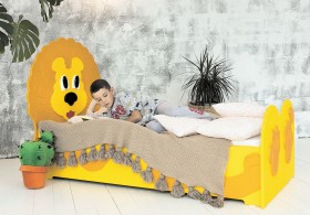 Кровать детская Лева 1.6 Желтый/Оранжевый в Тамбове - tambov.katalogmebeli.com | фото