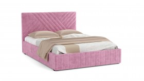 Кровать Гамма ш. 1400 (с основанием для хранения) (велюр тенерифе розовый) в Тамбове - tambov.katalogmebeli.com | фото 1