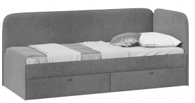 Кровать «Молли» с мягкой обивкой (900) тип 1 (Микровелюр Scandi Graphite 22) в Тамбове - tambov.katalogmebeli.com | фото