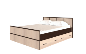Кровать Сакура с настилом и ящиками 1,4 (Венге/Лоредо) в Тамбове - tambov.katalogmebeli.com | фото
