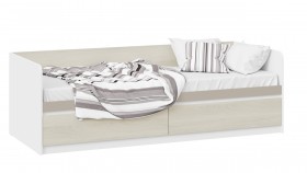 Кровать «Сканди» с 2 ящиками Дуб Гарден/Белый/Глиняный серый в Тамбове - tambov.katalogmebeli.com | фото