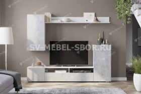 Мебель для гостиной МГС 4 (Белый/Цемент светлый) в Тамбове - tambov.katalogmebeli.com | фото