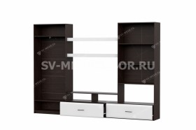 Мебель для гостиной МГС 7 Исполнение 1 Дуб Венге/Белый глянец в Тамбове - tambov.katalogmebeli.com | фото