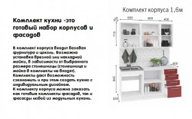 Модульная кухня Норд 1,6 м (Софт даймонд/Камень беж/Белый) в Тамбове - tambov.katalogmebeli.com | фото 29