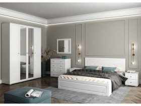 Модульная спальня Барселона (Белый/Белый глянец) в Тамбове - tambov.katalogmebeli.com | фото
