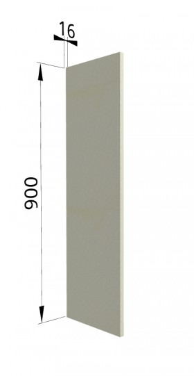 Панель торцевая ВП Квадро (для шкафа верхнего высокого) Ваниль кожа в Тамбове - tambov.katalogmebeli.com | фото