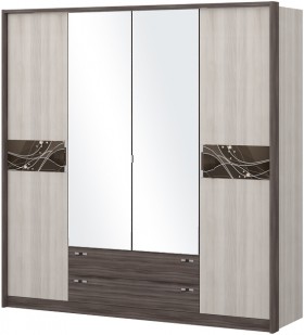 Шкаф четырехстворчатый с зеркалом Шк69.1 Николь в Тамбове - tambov.katalogmebeli.com | фото