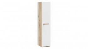 Шкаф для белья с 1-ой дверью «Фьюжн» Дуб Делано/Белый глянец в Тамбове - tambov.katalogmebeli.com | фото