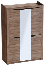 Шкаф трехдверный Соренто Дуб стирлинг/Кофе структурный матовый в Тамбове - tambov.katalogmebeli.com | фото 1