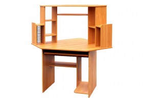Угловой компьютерный стол (Вишня Оксфорд) в Тамбове - tambov.katalogmebeli.com | фото