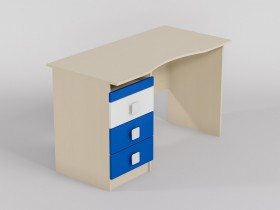 Стол (столешница с выемкой) Скай люкс (Синий/Белый/корпус Клен) в Тамбове - tambov.katalogmebeli.com | фото