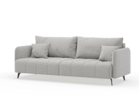 Валериан диван трёхместный прямой Светло-серый, ткань RICO FLEX 108 в Тамбове - tambov.katalogmebeli.com | фото